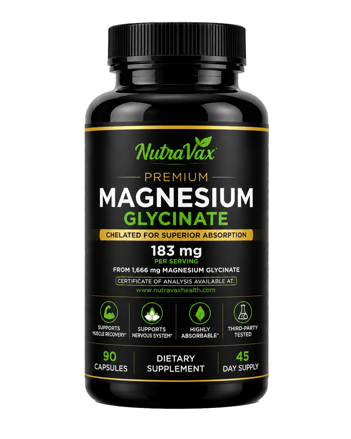 NutraVax Premium Magnesium Glycinate